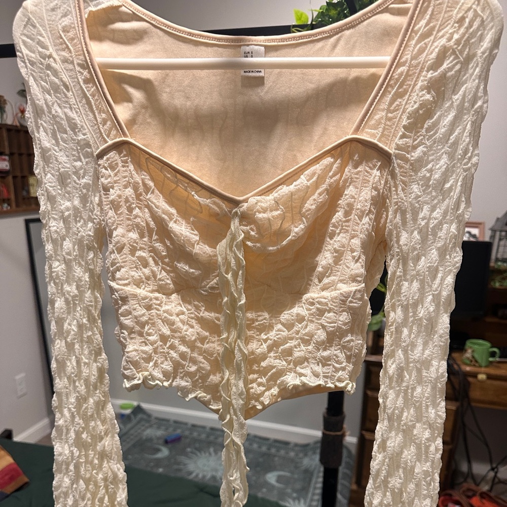 Elegant Cream Lace Blouse